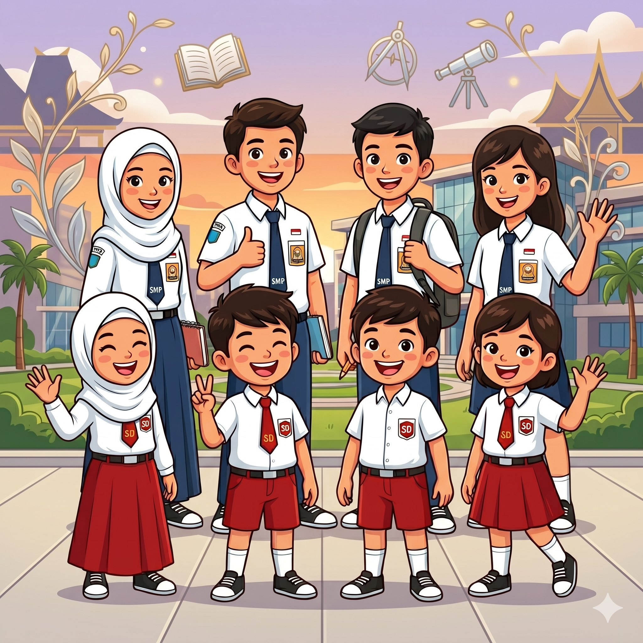Ilustrasi Anak Sekolah SPMB